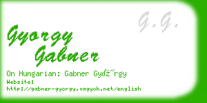 gyorgy gabner business card